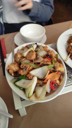 'chicken' in black bean sauce at Singapore Restaurant - Friar St in Worcester