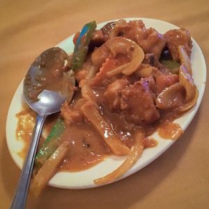 Satay Mock Chicken  at Singapore Restaurant - Friar St in Worcester