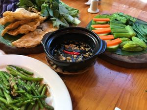 Steamed Veg With Vietnamese "Kho To" at Bep Xanh An Duyen in Ho Chi Minh City