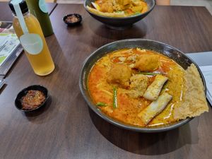 Soy milk curry noodles at BMS Organics - MyTown Shopping Centre in Kuala Lumpur