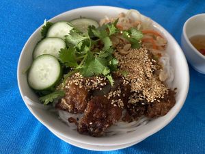 Noodles with mook meat at Quan Chay - Nguyen Duy Hieu in Hoi An