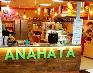 In the food court of the mall at Anahata Fine Food in Kyiv