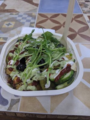 Vegan protein bowl at Anahata Fine Food in Kyiv