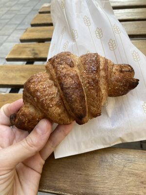 Whole wheat croissant with cane sugar   at Fill Good in Budapest