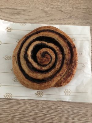 Whole wheat chocolate roll at Fill Good in Budapest