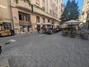 Outside at Fill Good in Budapest