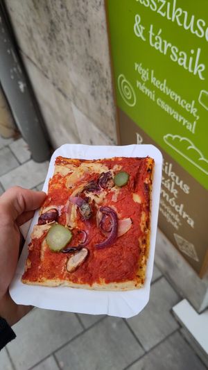 Pizza Hungarian Style at Fill Good in Budapest