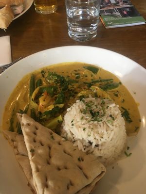 Thai green curry was absolutely gorgeous. Has a nice amount of heat. at Aysgarth Falls Hotel Pub in Aysgarth