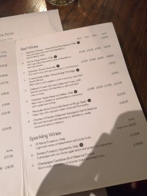 Wine menu pt. 2 at Aysgarth Falls Hotel Pub in Aysgarth