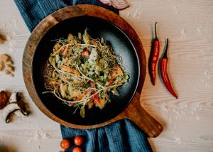Vegan salads at Mamma Pizza in Kaunas
