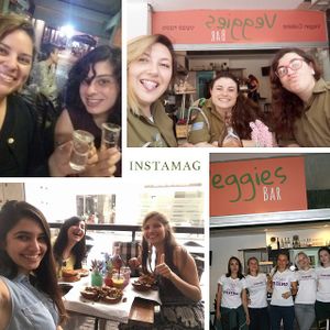 Enjoying ❤ at Veggies Bar in Jerusalem