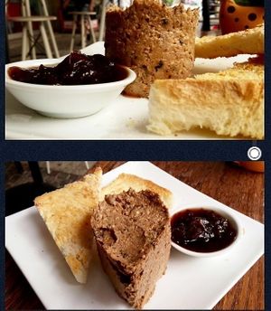 Liver pate  at Veggies Bar in Jerusalem