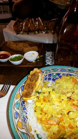 Our plates  at Veggies Bar in Jerusalem