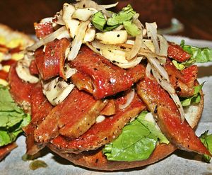 Roast beef  at Veggies Bar in Jerusalem