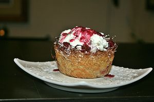 cake at Veggies Bar in Jerusalem