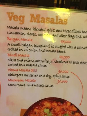 Menu at Baba's Kitchen in Hoi An