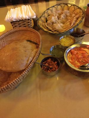 Roti paratha and puri  at Baba's Kitchen in Hoi An