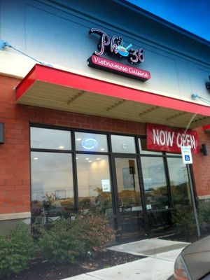 Outside at Pho 36 in Avon