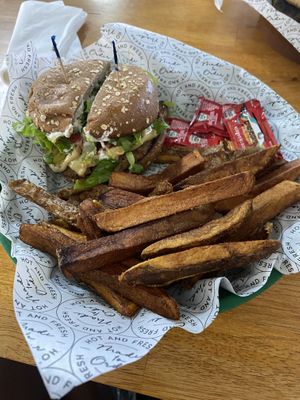 Vegan Swiss mushroom burger 10/10  at Sankofa Kitchen in Dallas