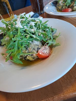 Spinatknödel at Bergrestaurant Seekopf in Zuers Am Arlberg