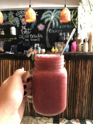 Great smoothie  at Aloha Raw Bar in Playa Del Carmen