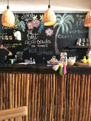 Great place for açaí bowls at Aloha Raw Bar in Playa Del Carmen
