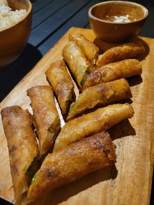 Fried spring rolls at Seed Dreams in El Nido