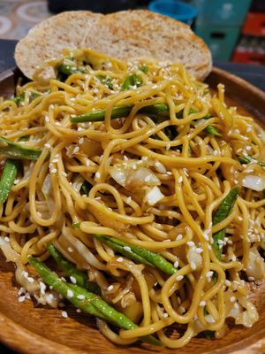 Ramen noodles with veggies - oily and salty at Seed Dreams in El Nido