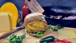 potato chickpeas burger at Seed Dreams in El Nido