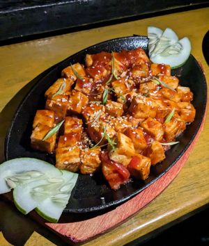 Sizzling Spicy Tomato Tofu at Seed Dreams in El Nido