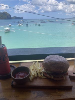 Vegan burger  at Seed Dreams in El Nido
