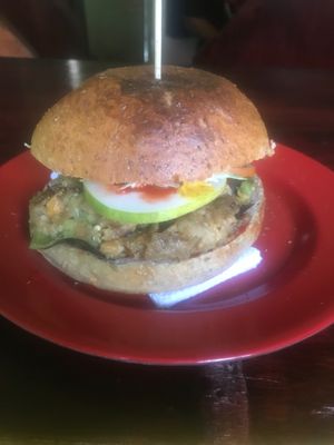 Eggplant burger at Seed Dreams in El Nido