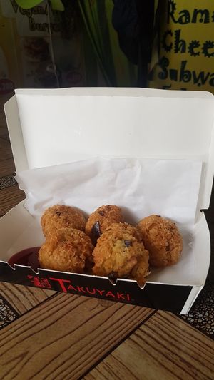 Eggplant balls with banana ketchup at Seed Dreams in El Nido