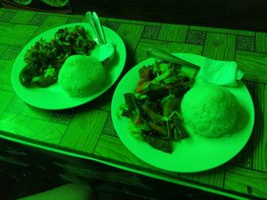 Stir fry vegetables with rice (190php each) at Seed Dreams in El Nido