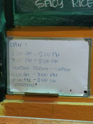 Opening hours at Seed Dreams in El Nido