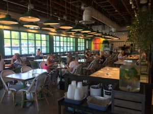 inside at Flower Child in Dallas