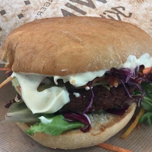 Huuuuuge cheeseburger  at Swing Kitchen - Josefstadt in Vienna