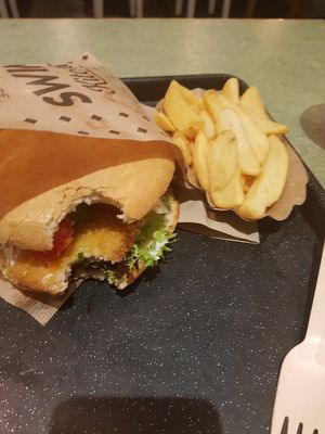 It's good. So good at Swing Kitchen - Josefstadt in Vienna