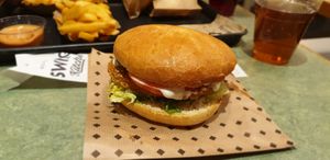 Vienna burger at Swing Kitchen - Josefstadt in Vienna