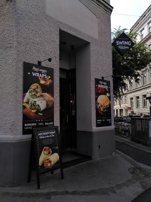 It's on the corner at Swing Kitchen - Josefstadt in Vienna