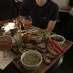 Veggie platter  at Under the Stairs in Edinburgh