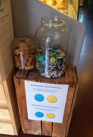 cork & crown cap collection point at Wunderbar Unverpackt UG in Braunschweig