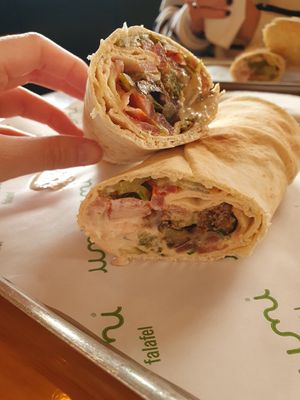 Palestinian Falafel wrap at Umi Falafel in Cork