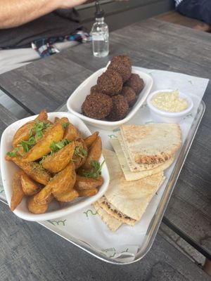 10 piece falafel and potato wedges   at Umi Falafel in Cork