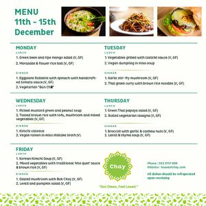 New attractive menu is on 
Order now at House Of Chay: www.houseofchay.com 
(or) contact us: Mr Chau: 0122 345 0007 at House Of Chay in Ho Chi Minh City