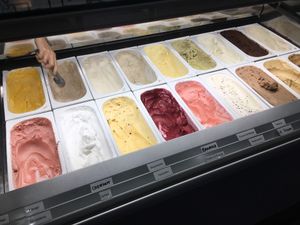 Ice cream options  at Gelato 101 Vegan Artisan in Northbridge