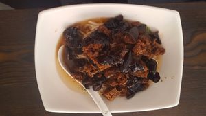 58 Dim Sum, Stockholm. Shanghai noodle with Sixi-Kaofu.  at 58 Dim Sum in Stockholm