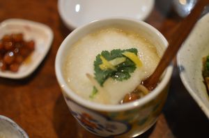 Yam and mushroom at Koshinzuka in Nagano
