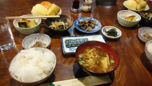 Vegan breakfast at Koshinzuka in Nagano