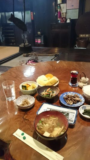 Vegan breakfast at Koshinzuka in Nagano